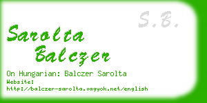 sarolta balczer business card